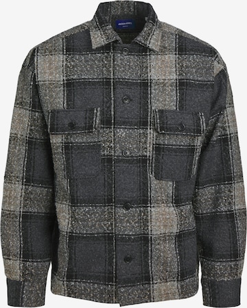 Comfort fit Camicia 'Roxbury Boucle' di JACK & JONES in grigio: frontale