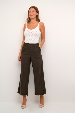 Kaffe Wide Leg Hose in Grün