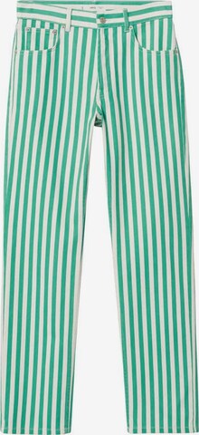 MANGO Regular Jeans in Groen: voorkant