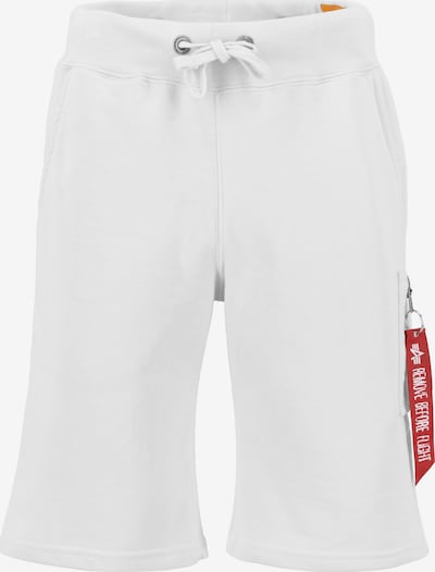 Pantaloni ALPHA INDUSTRIES pe sângeriu / alb, Vizualizare produs