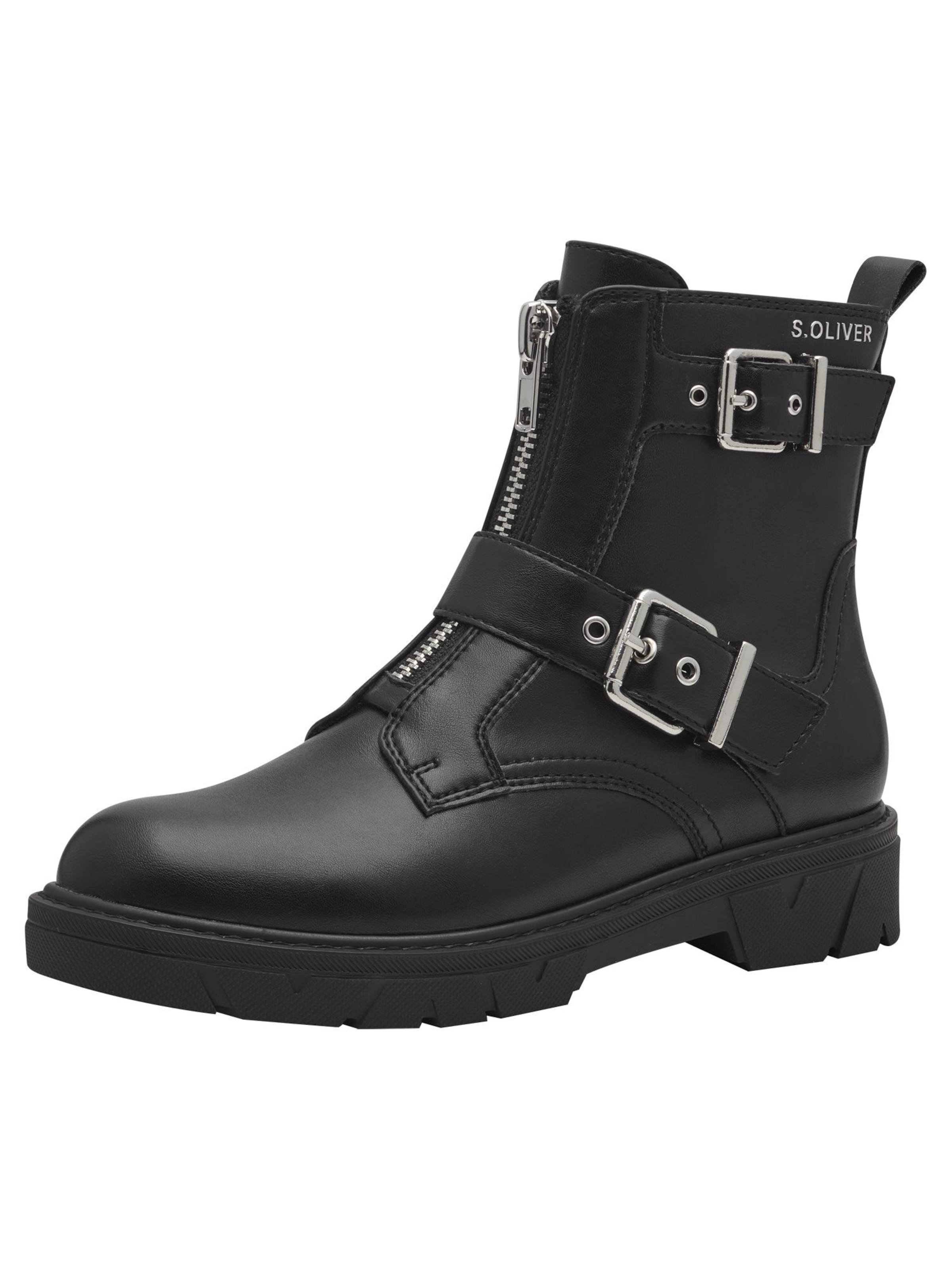 S Oliver Damenstiefel Mit Profilsohle Boots In Schwarz ABOUT YOU