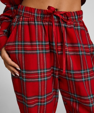 Hunkemöller Pajama pants in Red / Black / White, Item view