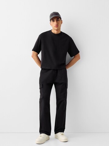 Loosefit Pantaloni cargo di Bershka in nero