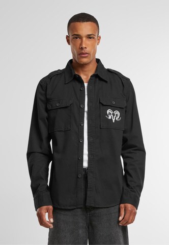 Mister Tee Comfort fit Overhemd 'Capricorn Skull' in Zwart: voorkant
