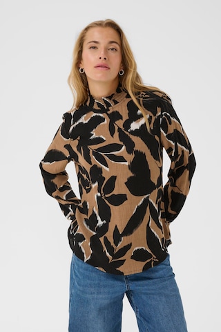 Kaffe Bluse 'KAamber' i brun: forside