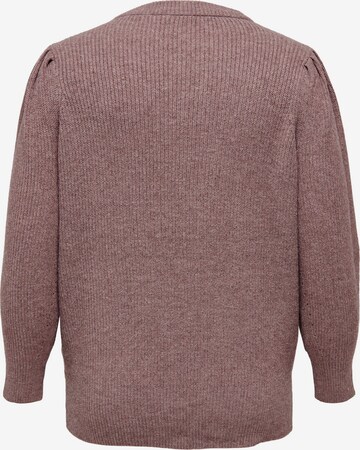 ONLY Carmakoma Sweater 'Fia Katia' in Purple