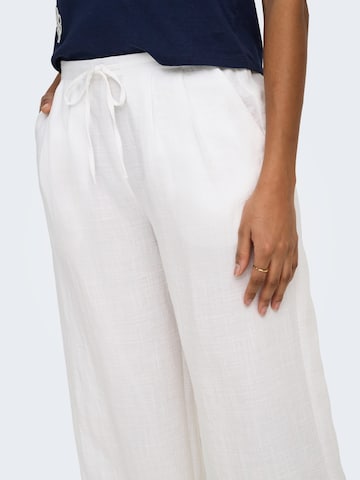 ONLY Zvonové kalhoty Kalhoty se sklady v pase 'ONLITA' – bílá