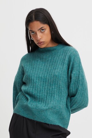 ICHI Strickpullover 'Kamara' in Blau: predná strana