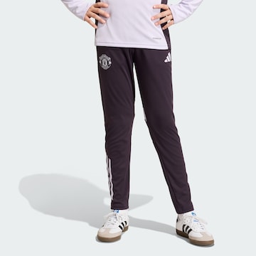 ADIDAS PERFORMANCE Slim fit Sports trousers 'Manchester United Tiro 25 Competition' in Purple: front