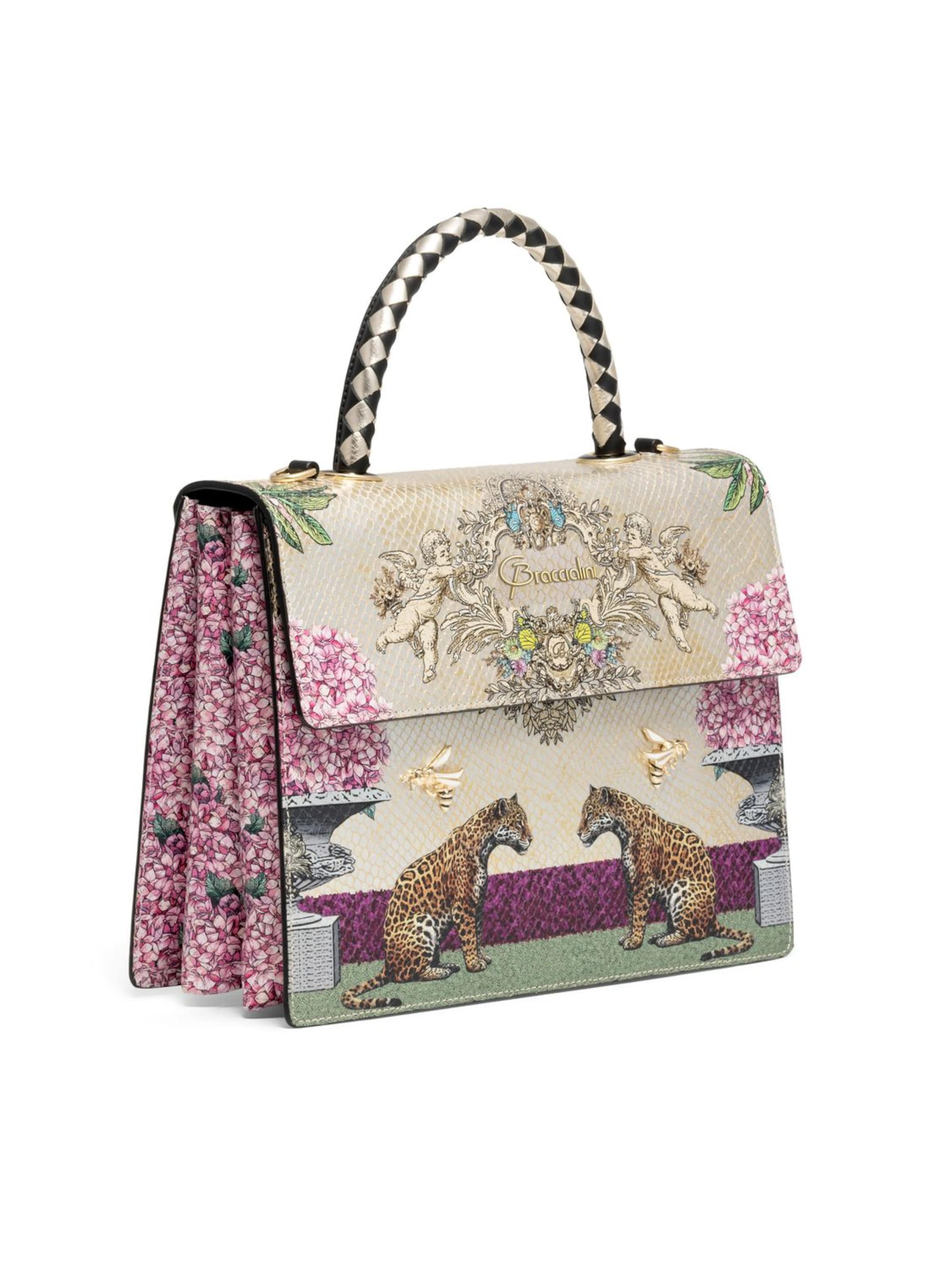 Braccialini Handtasche 'Audrey Leopardi'‌‌‌‌‌‌ in Silber