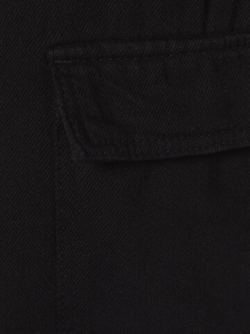 Bershka Wide leg Cargo jeans in Black