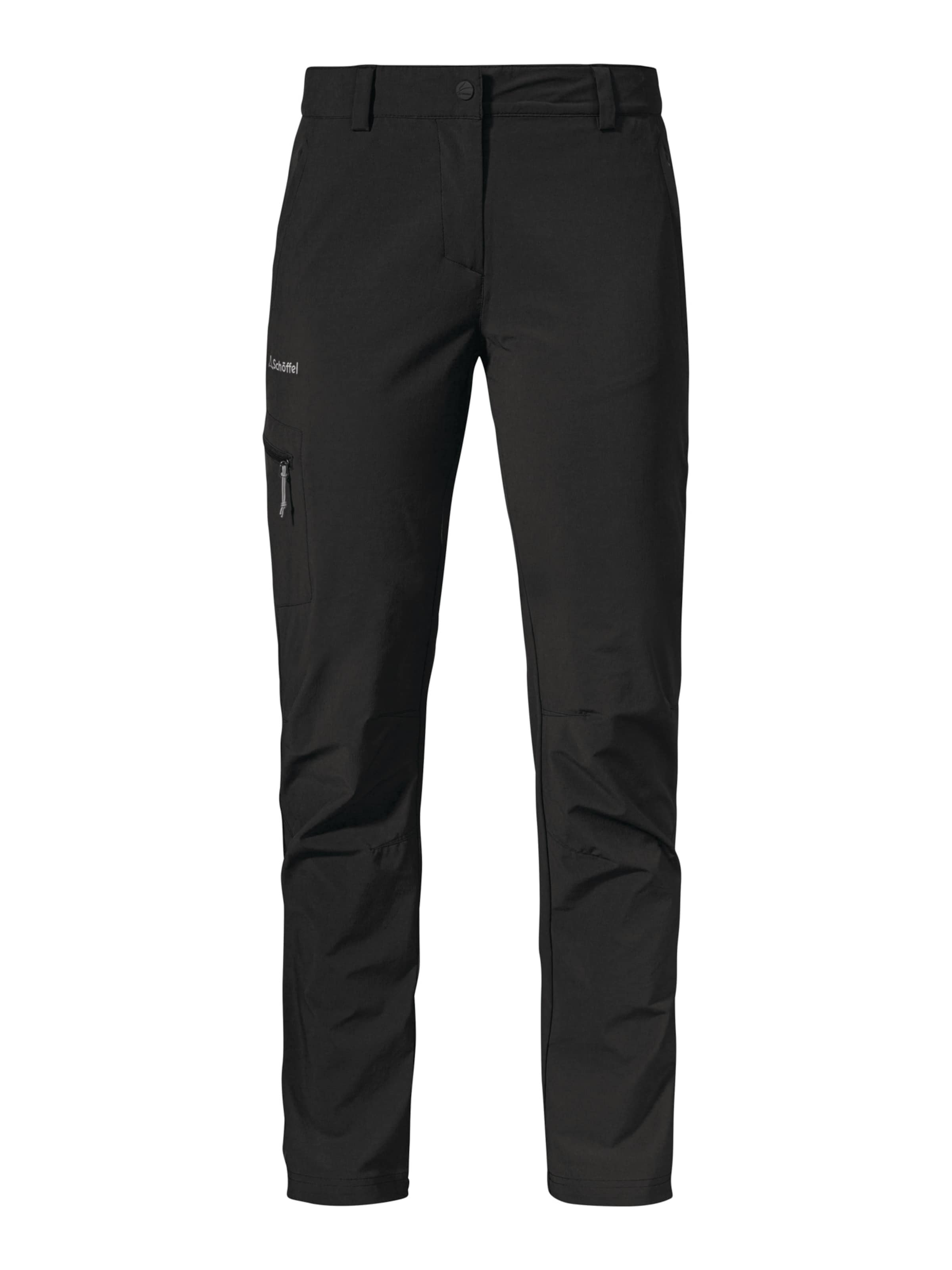 Schöffel Tapered Outdoorhose in Schwarz: Vorderseite