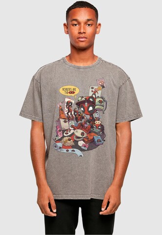 ABSOLUTE CULT T-Shirt 'Deadpool - Merchandise Royalties' in Grau: Vorderseite