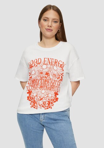 T-shirt QS en blanc : devant