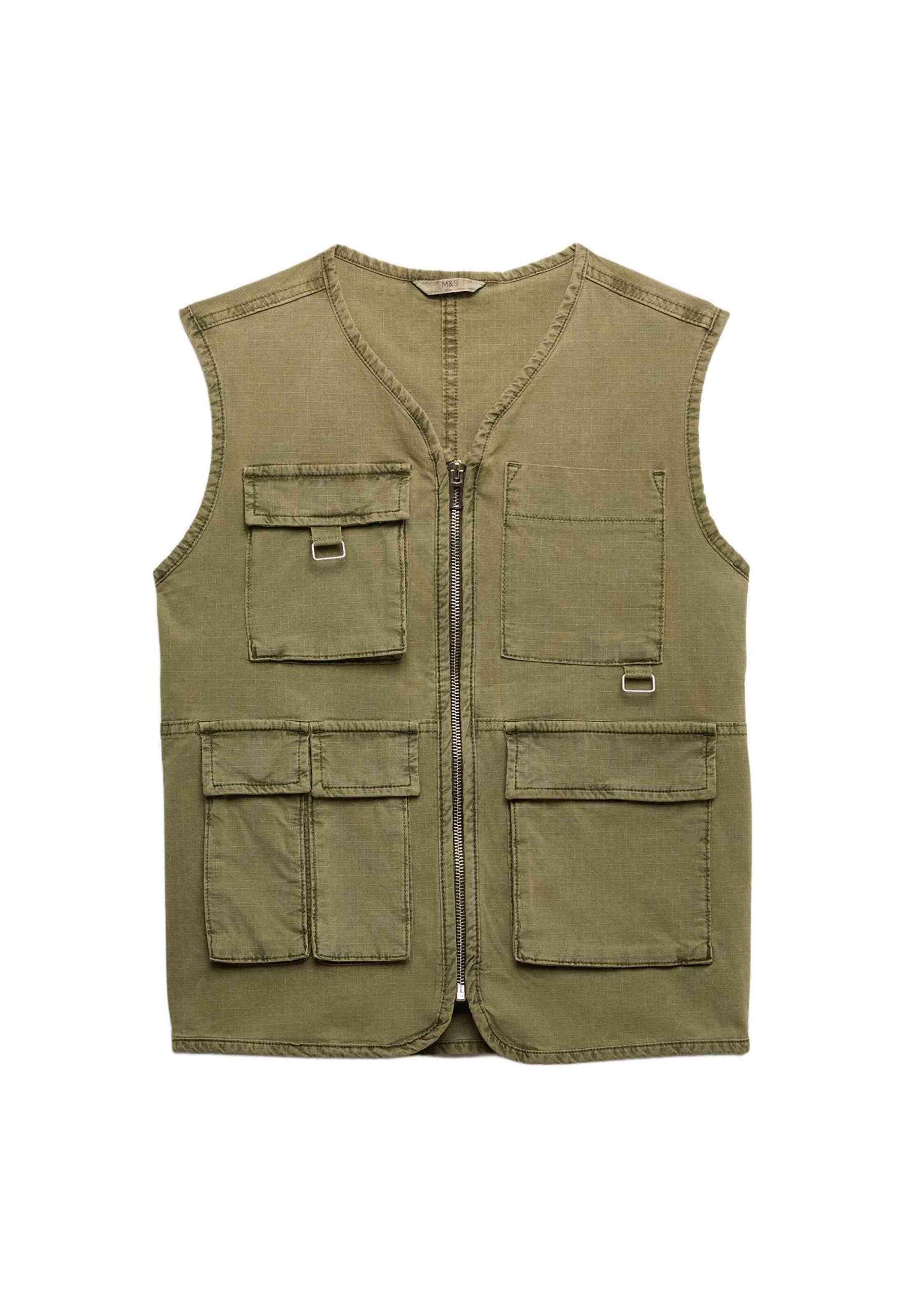 Marks & Spencer Bodywarmer in Groen: voorkant