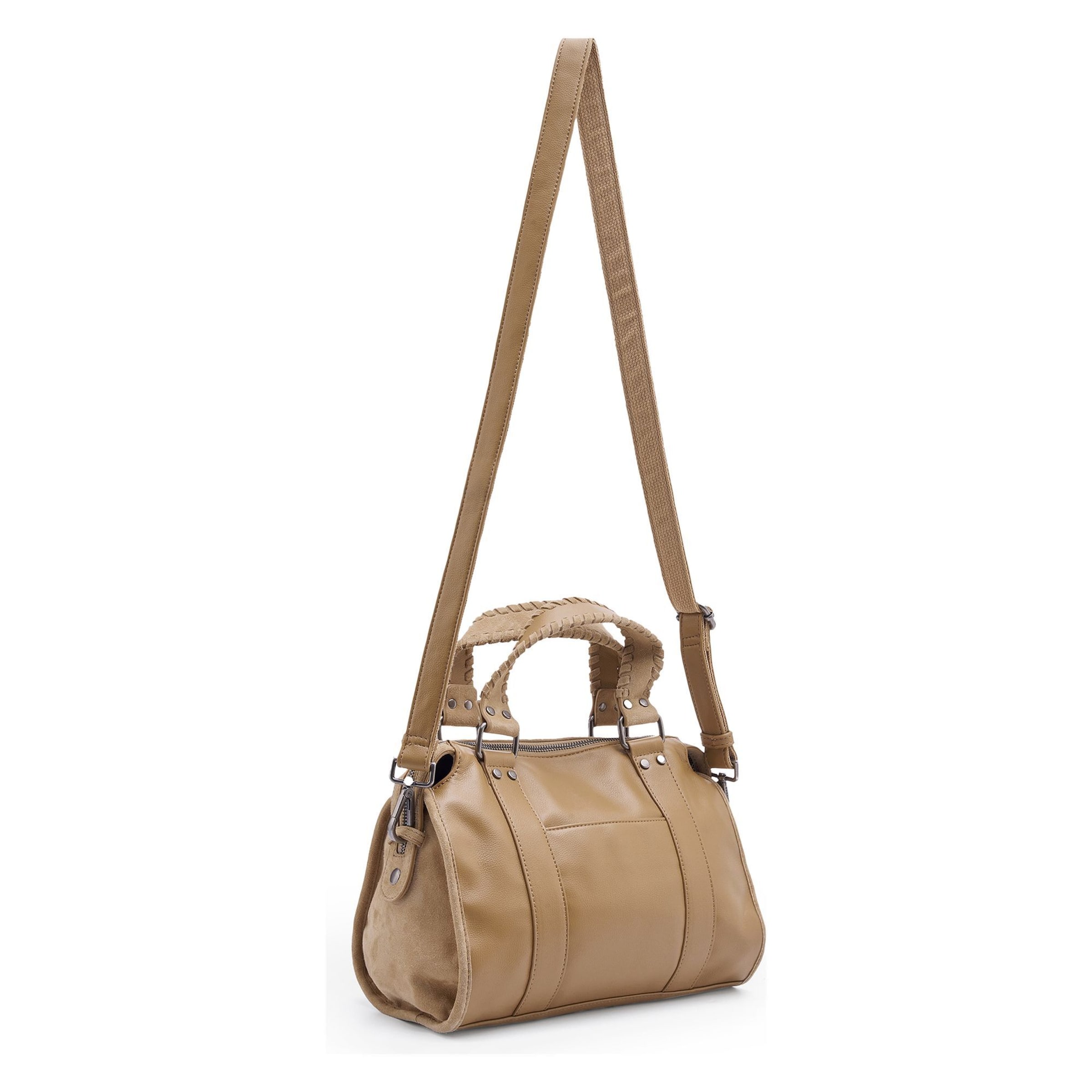 FREDsBRUDER Schoudertas 'Whipstitch Soul' in Beige