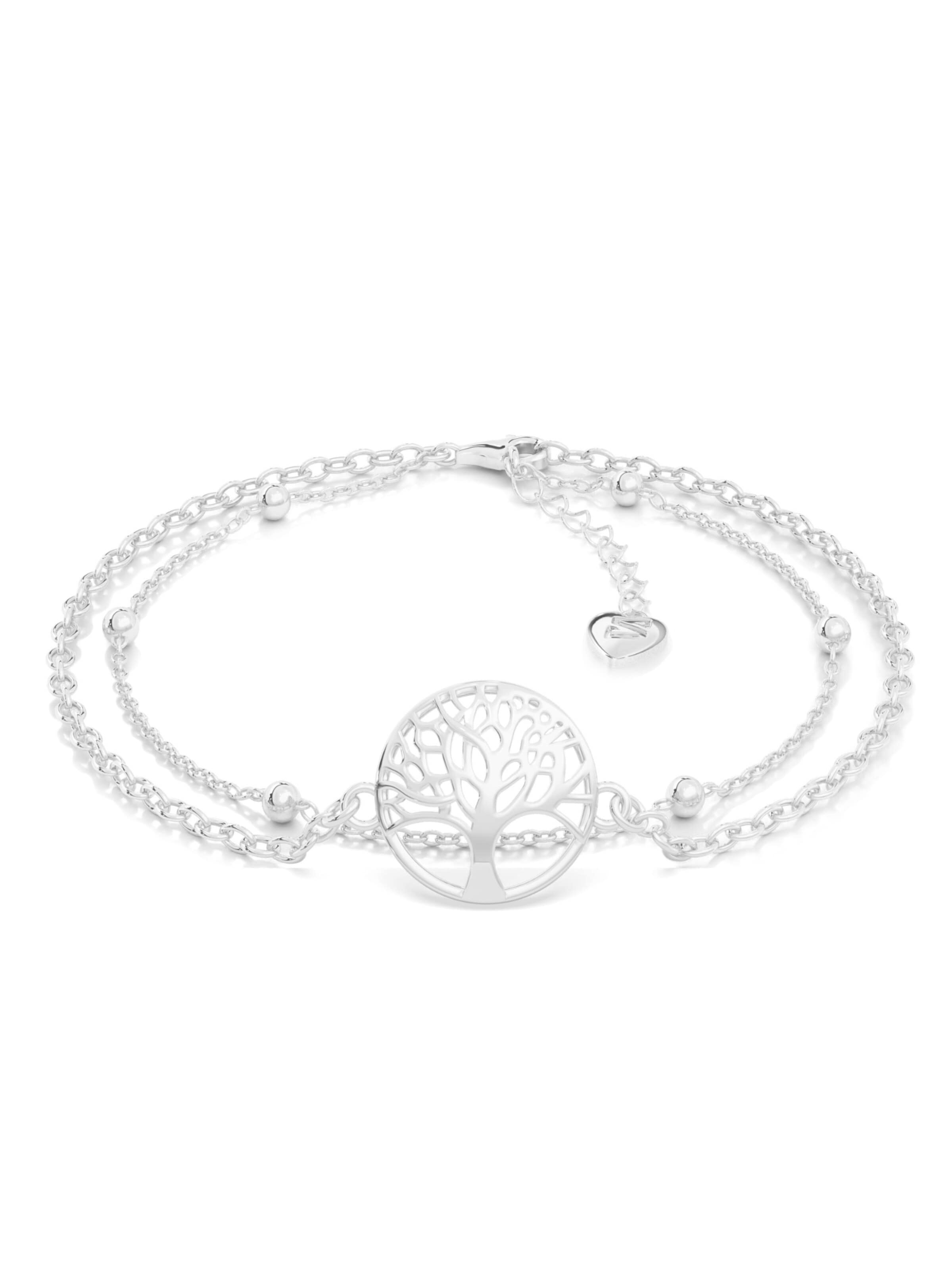 SERASAR Bracelet 'Life' in Silver: front