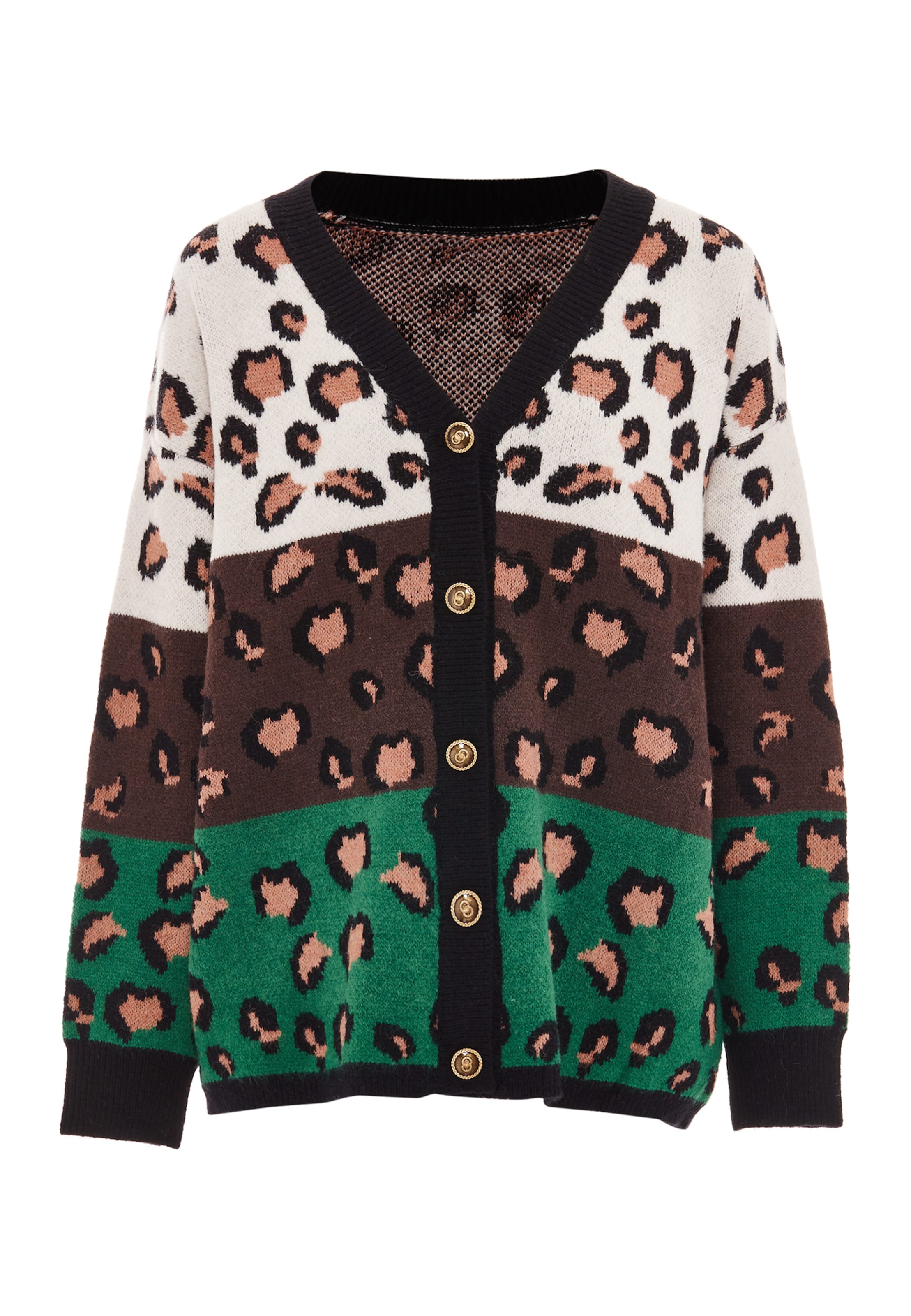 ebeeza Gebreid vest in Bruin: voorkant