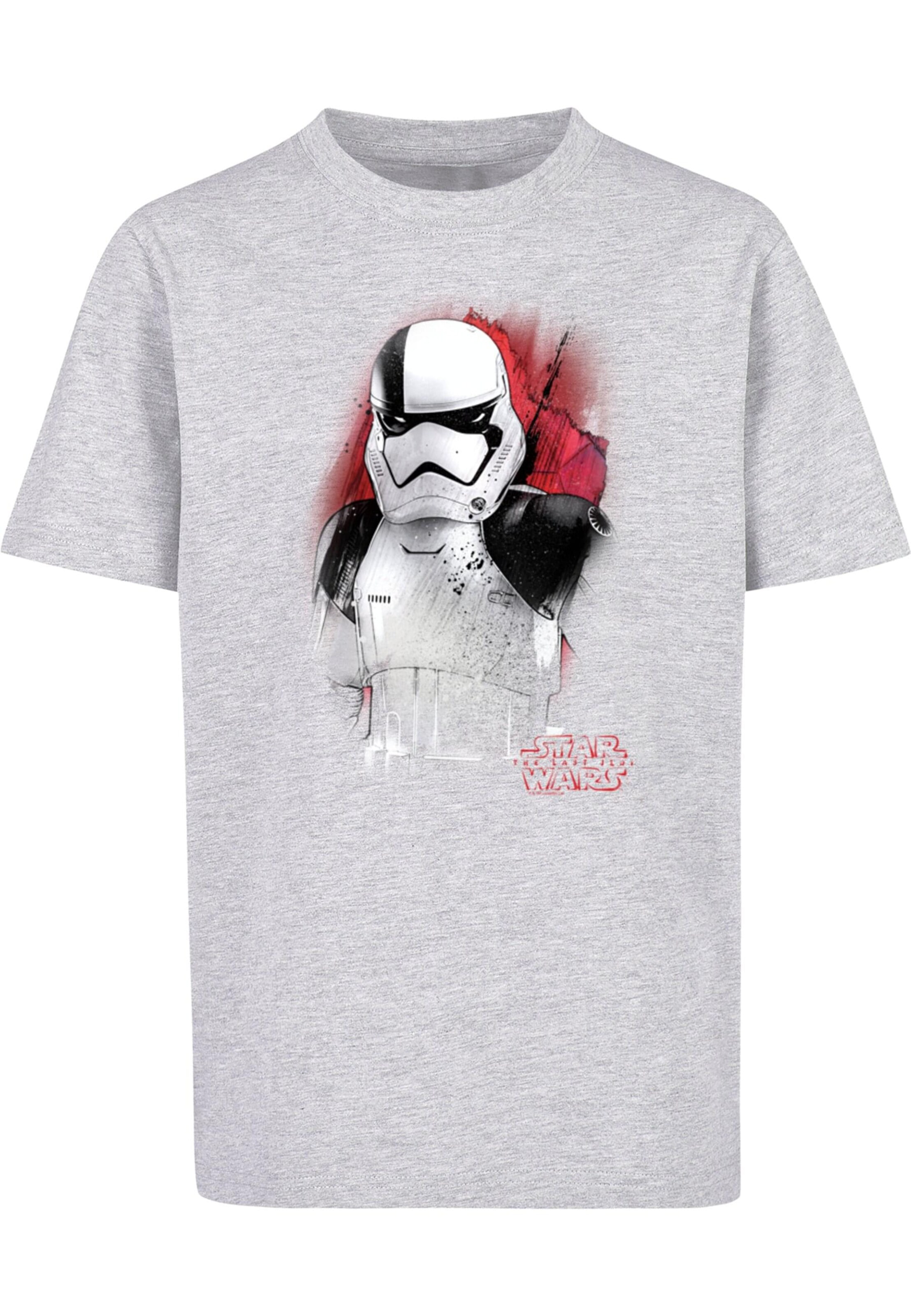 ABSOLUTE CULT Shirt 'Star Wars - The Last Jedi Stormtrooper' in Grijs: voorkant
