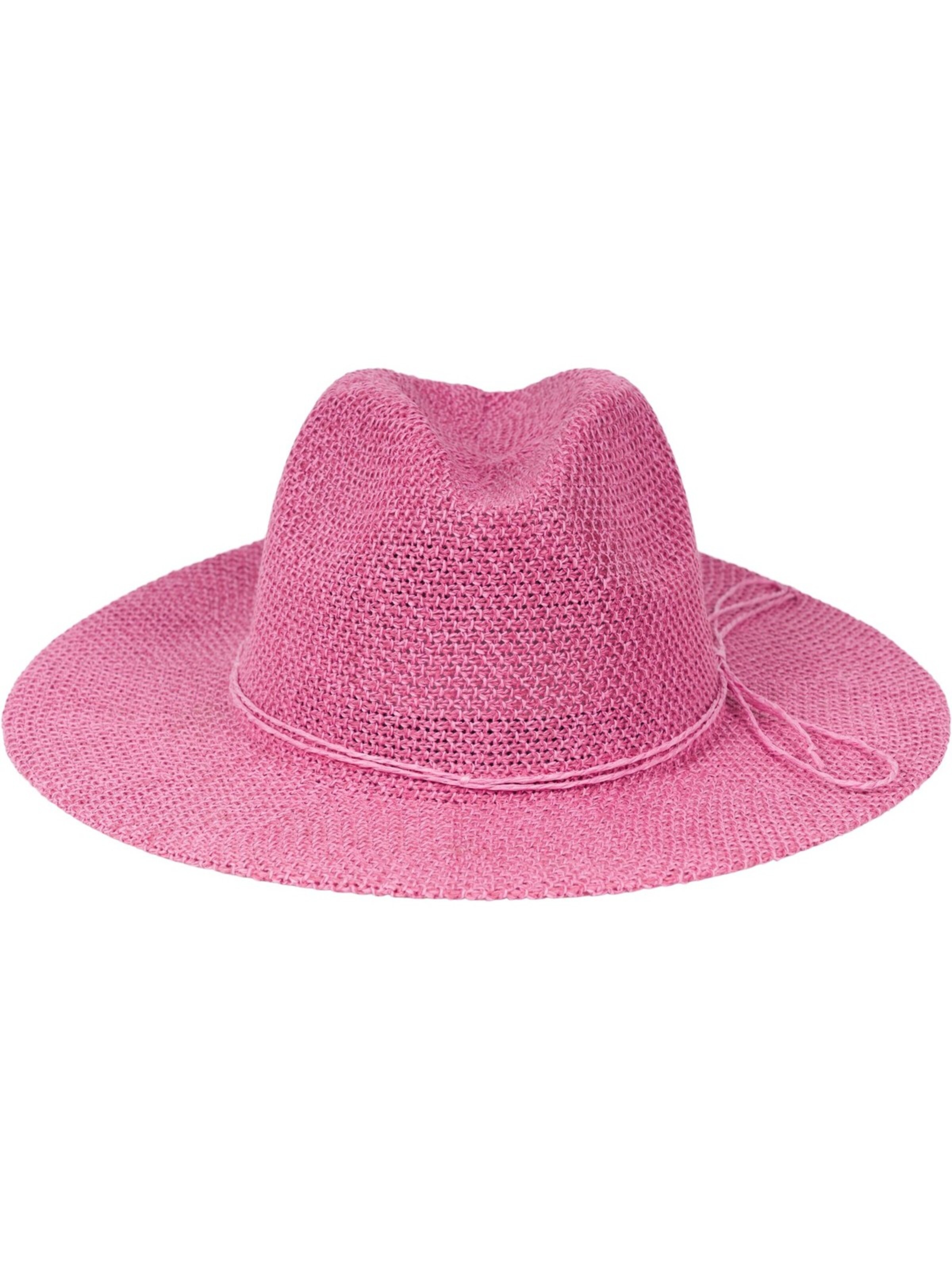 styleBREAKER Hat 'Panama Strohhut' in Pink