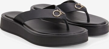 Calvin Klein T-Bar Sandals in Black