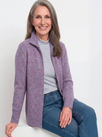 Goldner Gebreid vest in Lila
