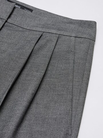 MANGO Wide Leg Laskoshousut 'ASH' värissä harmaa