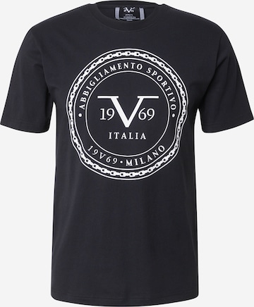 19V69 ITALIA T-Shirt 'Felix' in Schwarz: Vorderseite
