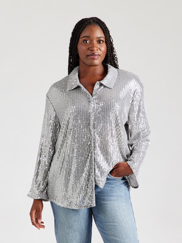 Noisy May Curve - Blusa 'NMSCARLET' en plata: frente