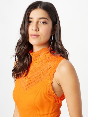 Tops en tricot rosemunde en orange