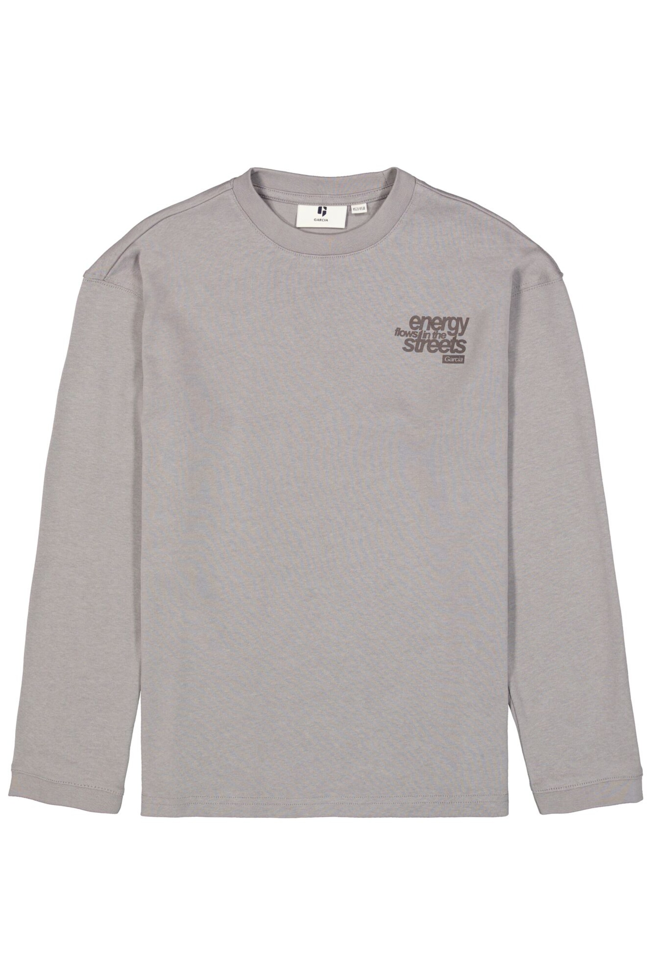 GARCIA Shirt in 128-134 in grau / schwarz, Produktansicht