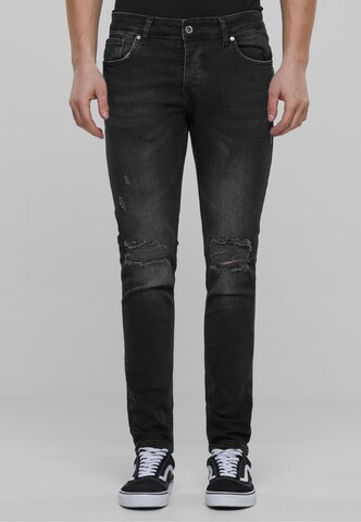 2Y Premium Regular Jeans in Zwart: voorkant