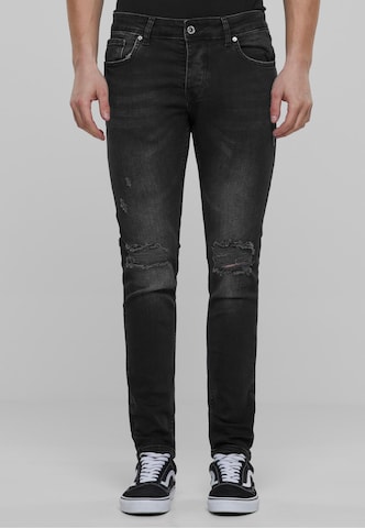 2Y Premium Regular Jeans in Zwart: voorkant