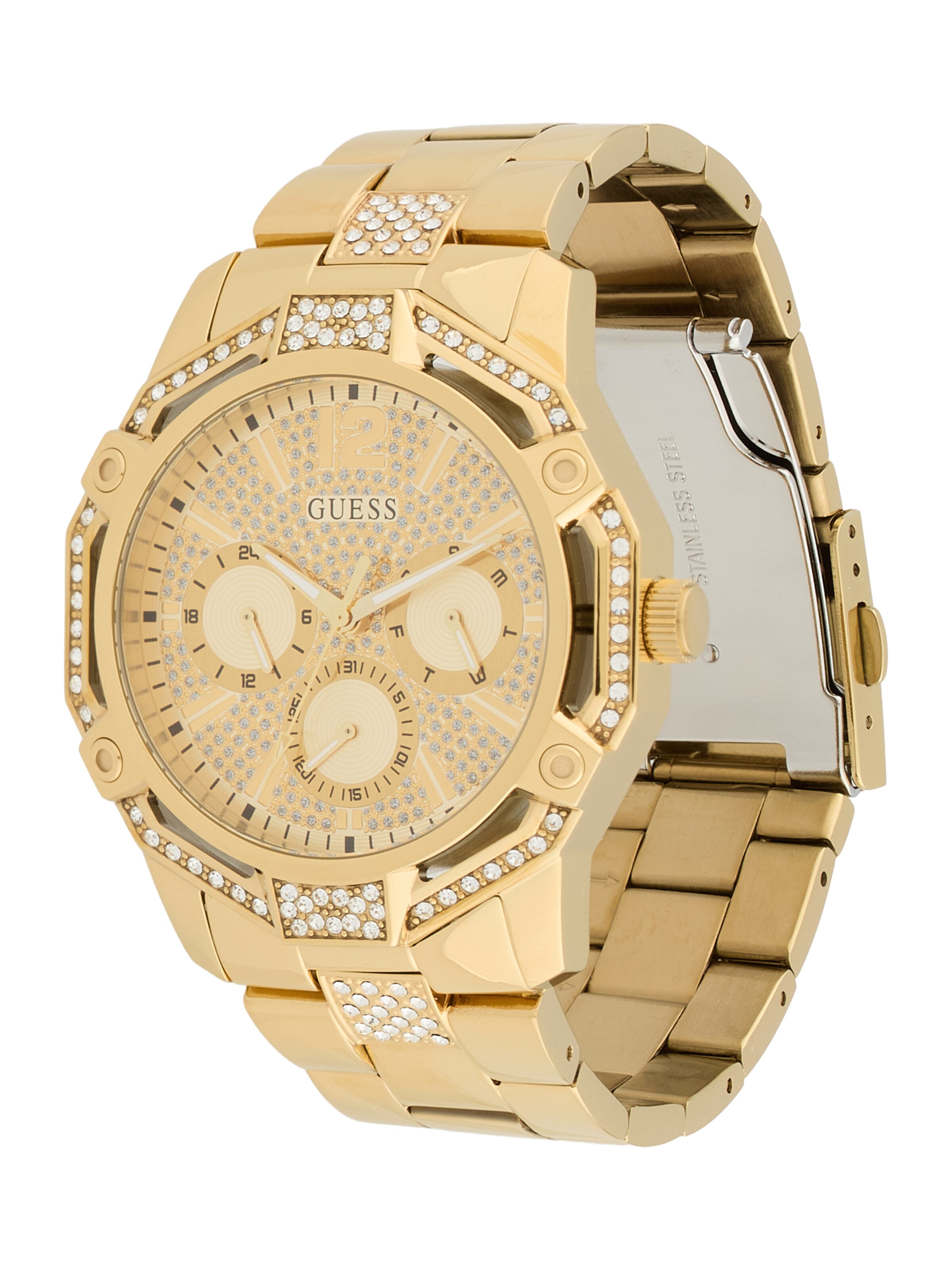GUESS Аналогов часовник 'REGAL' в злато: отпред