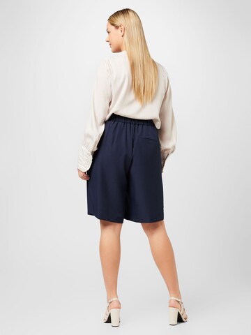 ONLY Carmakoma Loose fit Pleat-front trousers 'Carthea' in Blue