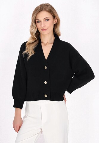 DreiMaster Klassik Вязаная кофта 'Everyday Fashion' в Черный: спереди