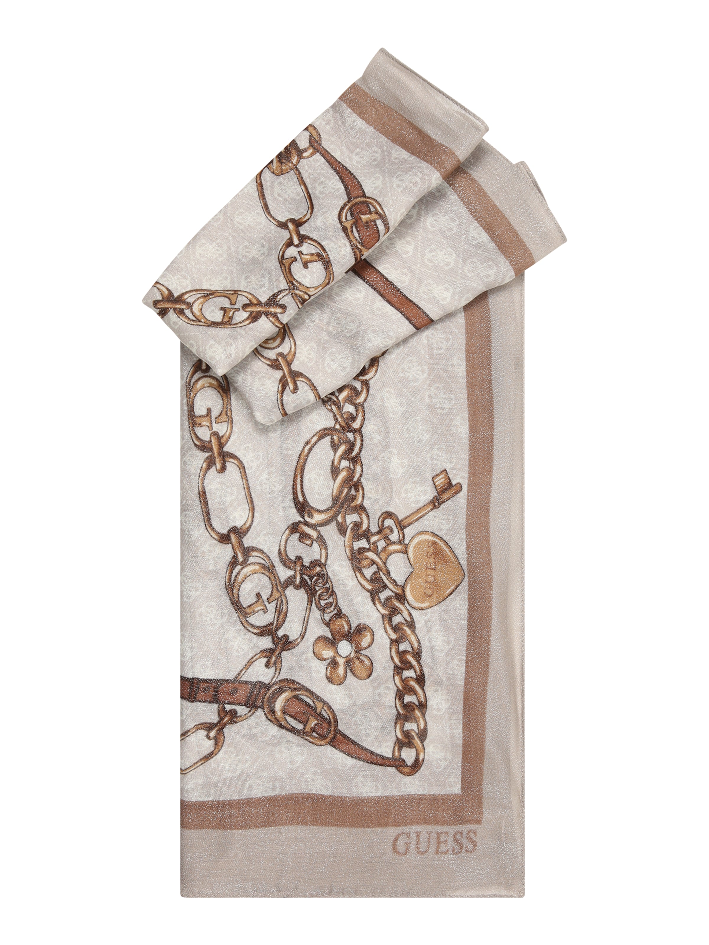 GUESS Schal'SCARF 90X180' in Beige: Vorderseite