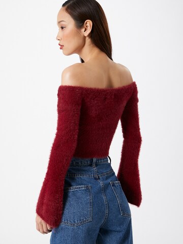 Parallel Lines Sweater in Red