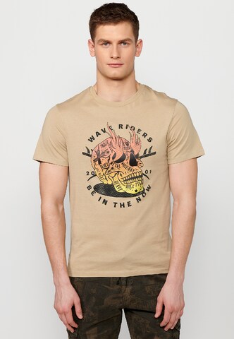 T-Shirt KOROSHI en beige : devant