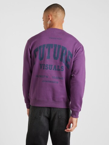 QS Sweatshirt in Lila: Vorderseite