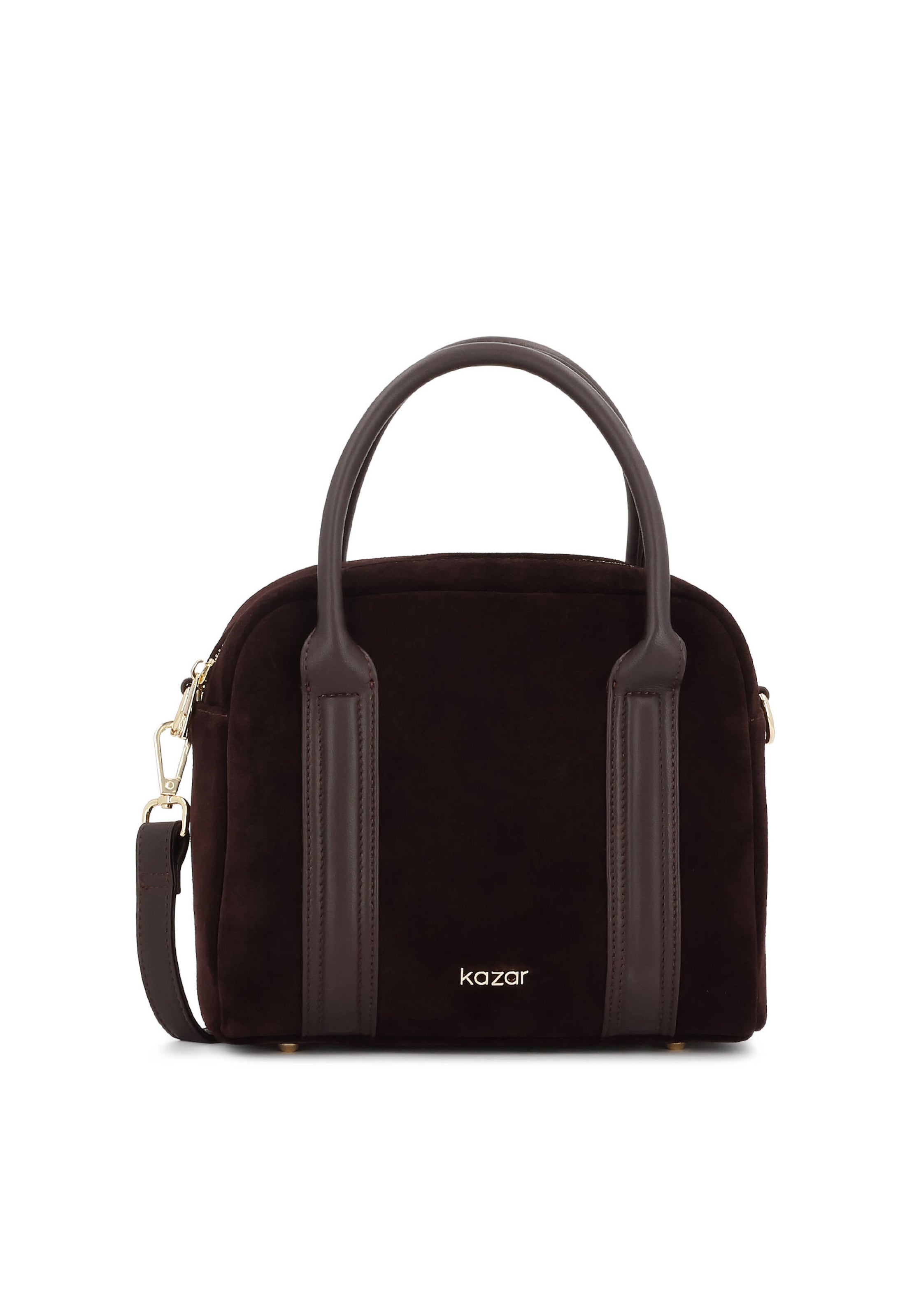 Borsa a mano di Kazar in marrone: frontale