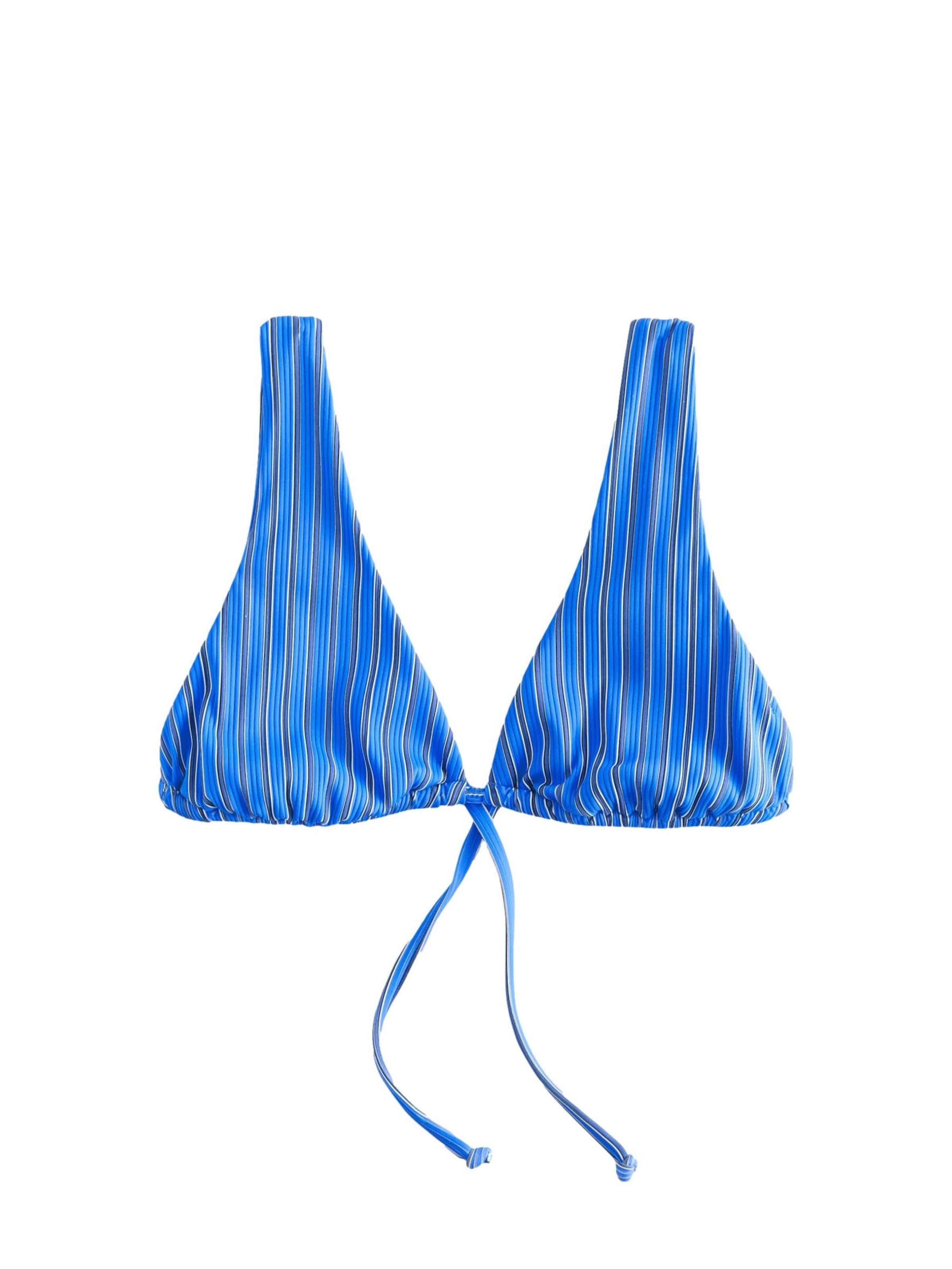 self. Triangel Bikinitop in Blau: Vorderseite