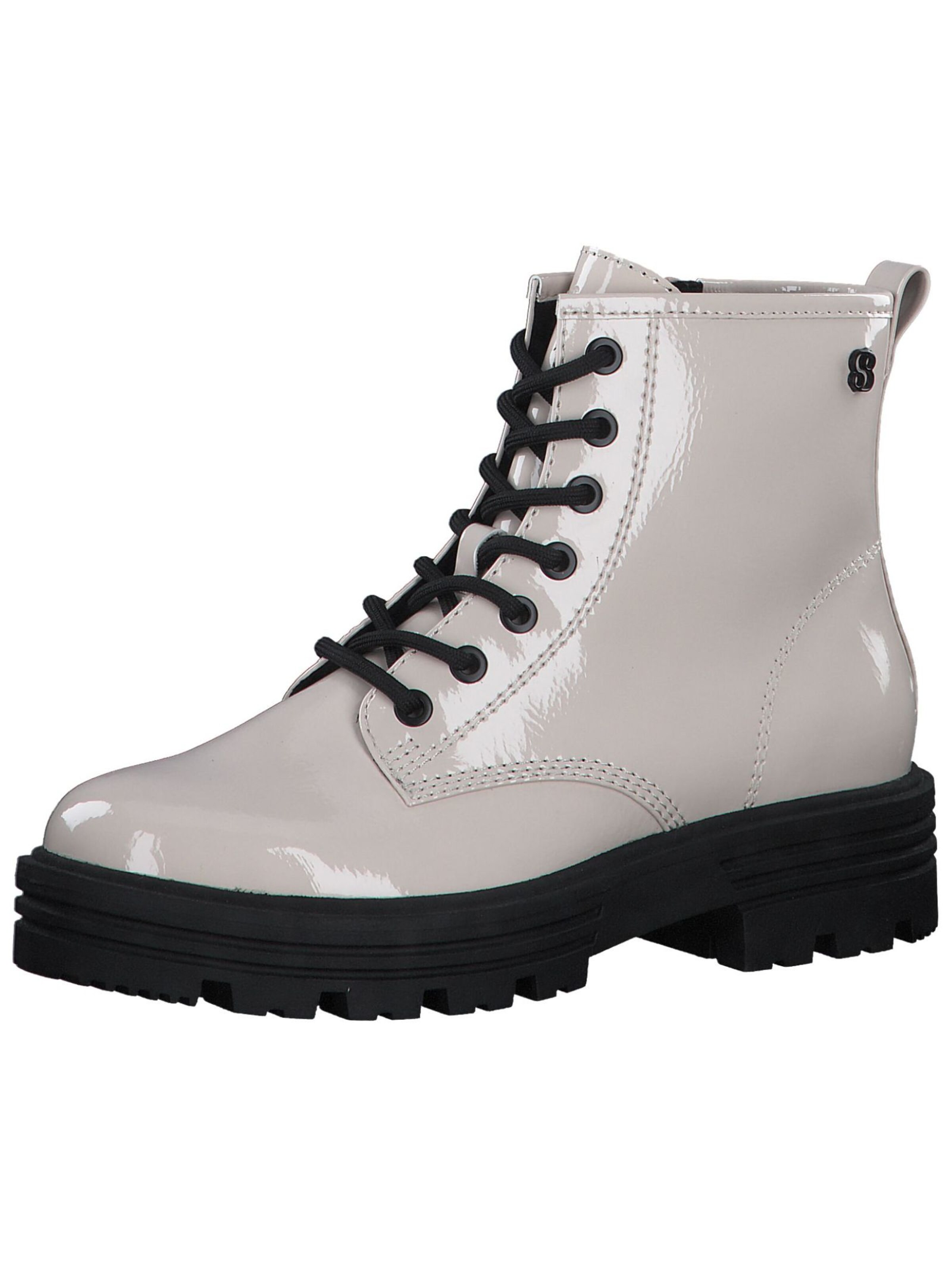 s.Oliver Lace-up bootie in Beige: front