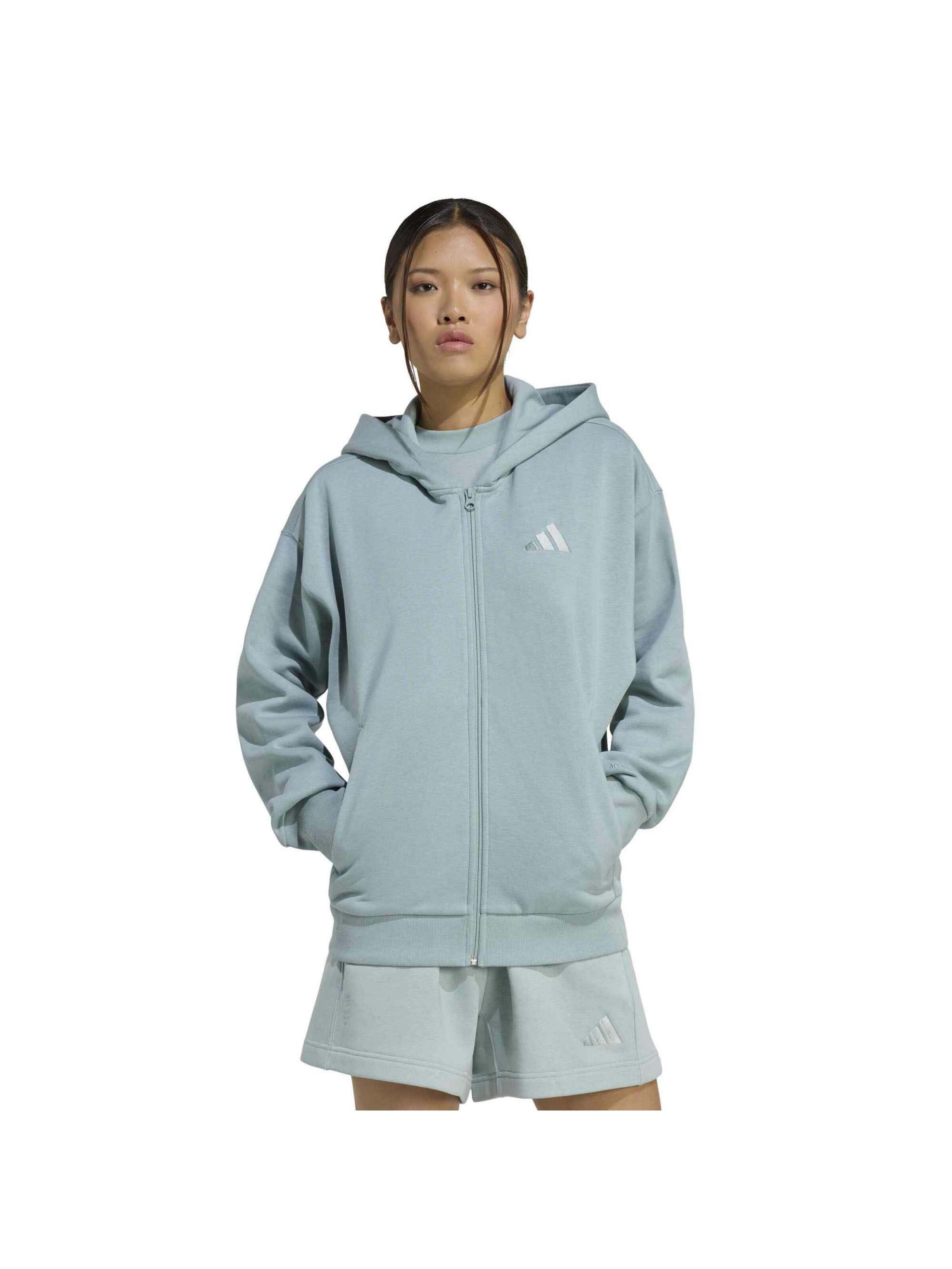 ADIDAS SPORTSWEAR Sports sweatshirt 'W All Szn Fz Hd'' in Blue: front