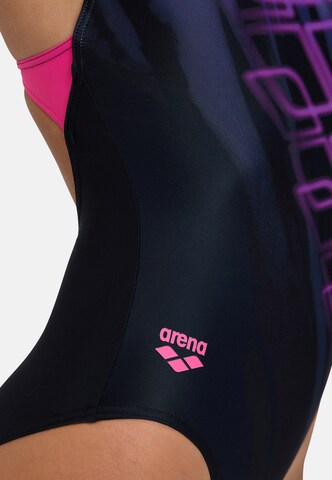 ARENABustier Sportski kupaći kostim 'SHADING SWIM PRO BACK' - crna boja