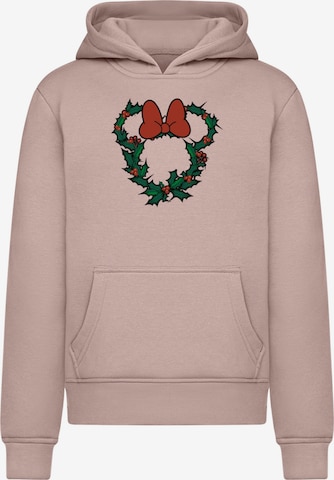 ABSOLUTE CULT Sweatshirt 'Minnie Mouse - Xmas Wreath' in Pink: front