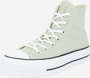 CONVERSE Korkeavartiset tennarit 'CHUCK TAYLOR ALL STAR LIFT PLATFORM SEASONAL' värissä vihreä: edessä