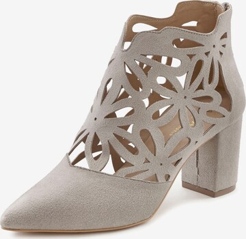 LASCANA Ankle Boots in Grey: front