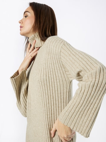 VILA Knitted dress in Beige