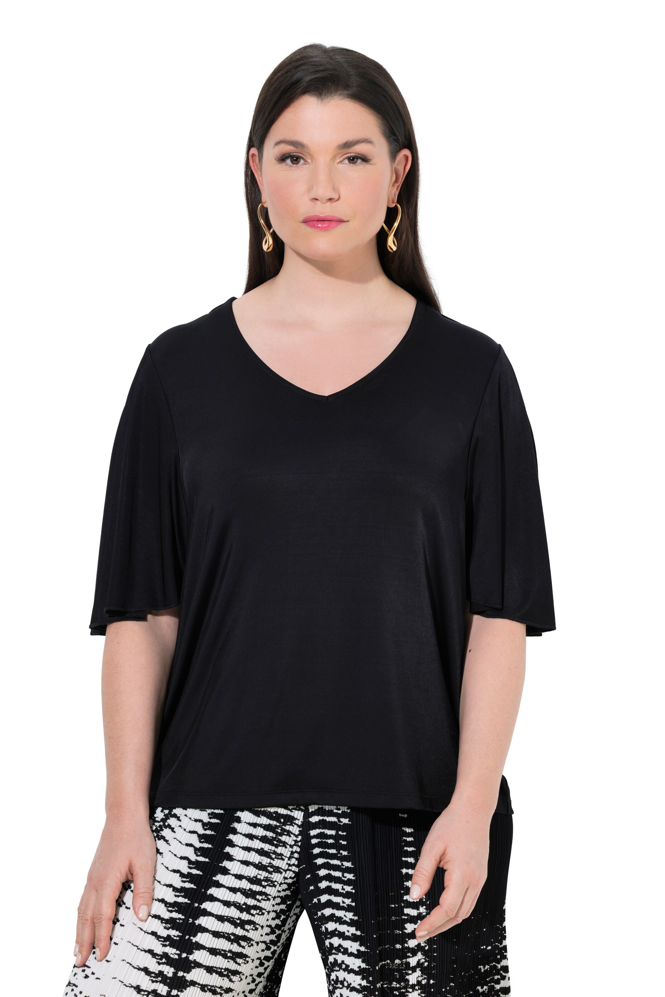 Ulla Popken Shirt in Black: front